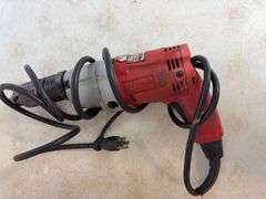 Come-along and Milwaukee hammer drill