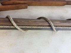 Yard markers, decorative shovel, branch trimmer, and antique piece