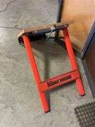 Foldaway workshop bench with case