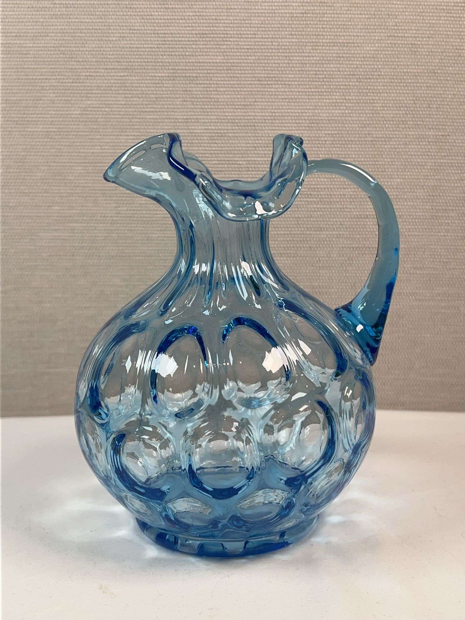 FENTON BLUE GLASS COIN DOT
