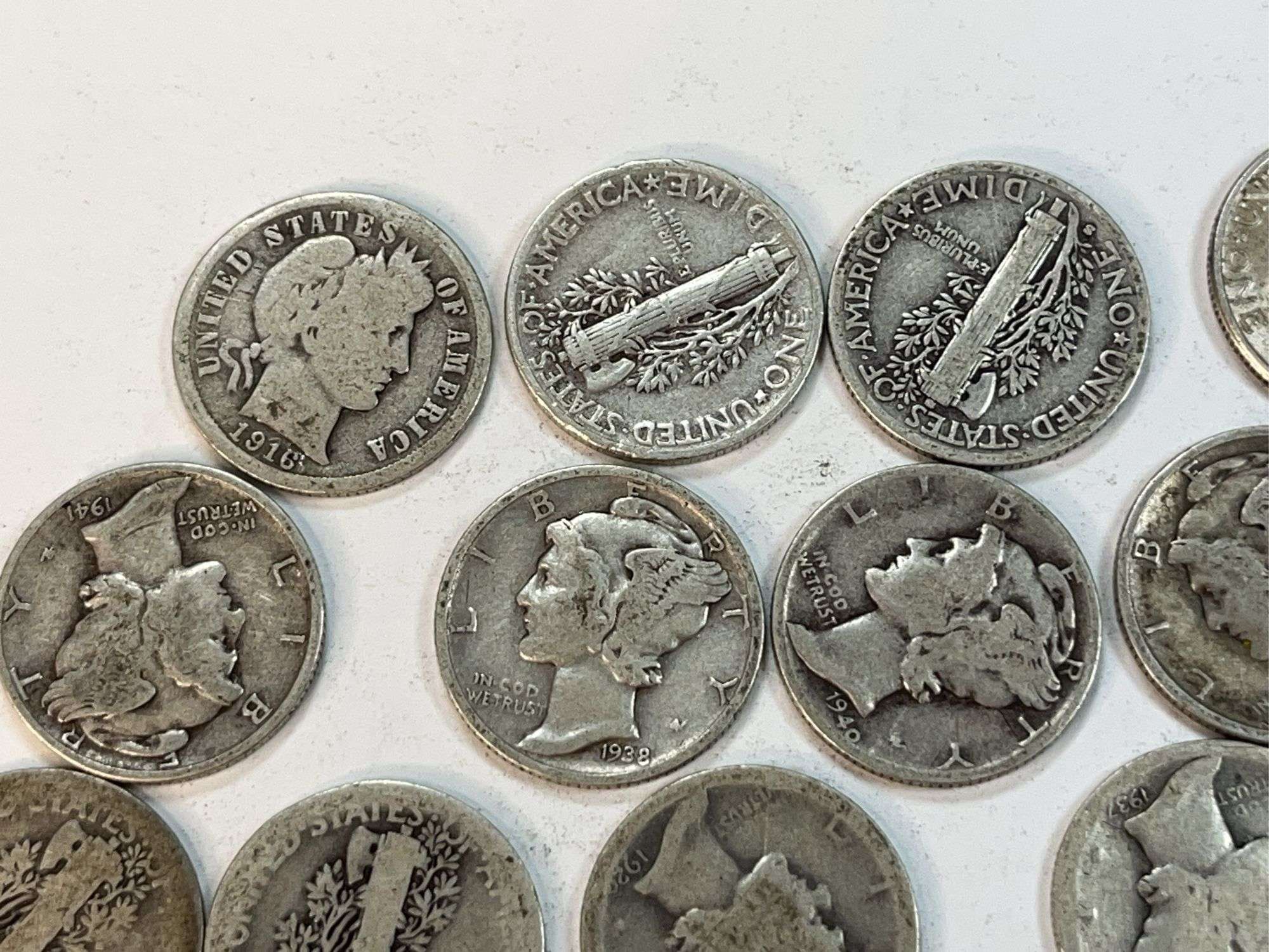 (20) Mercury Dimes