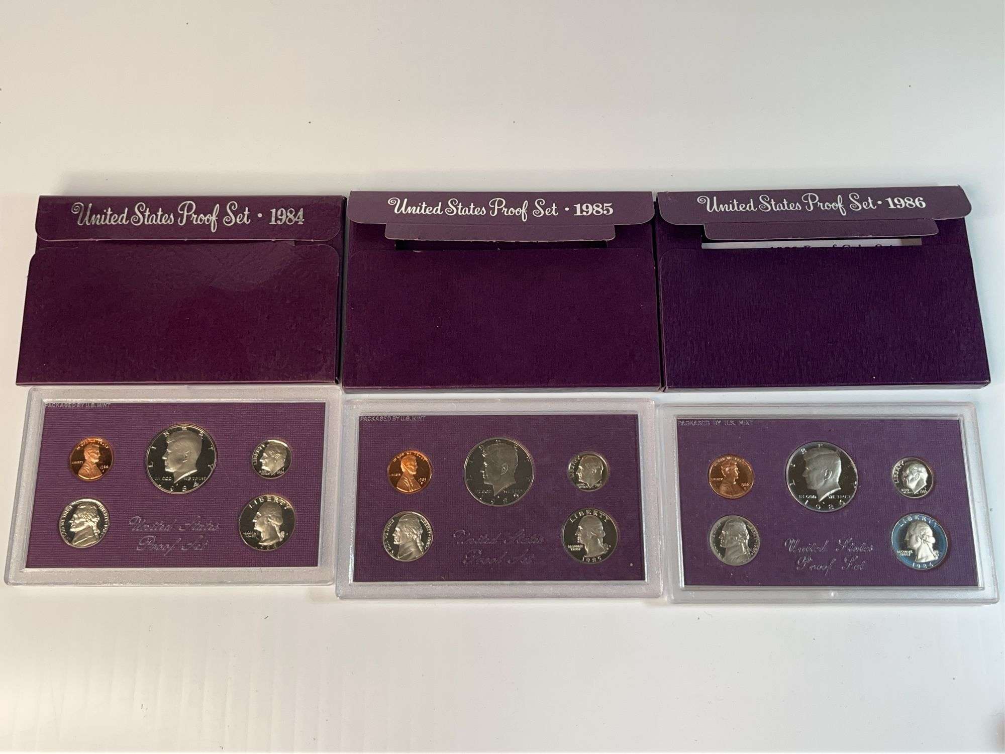 1984, 1985, 1986 US Proof Sets