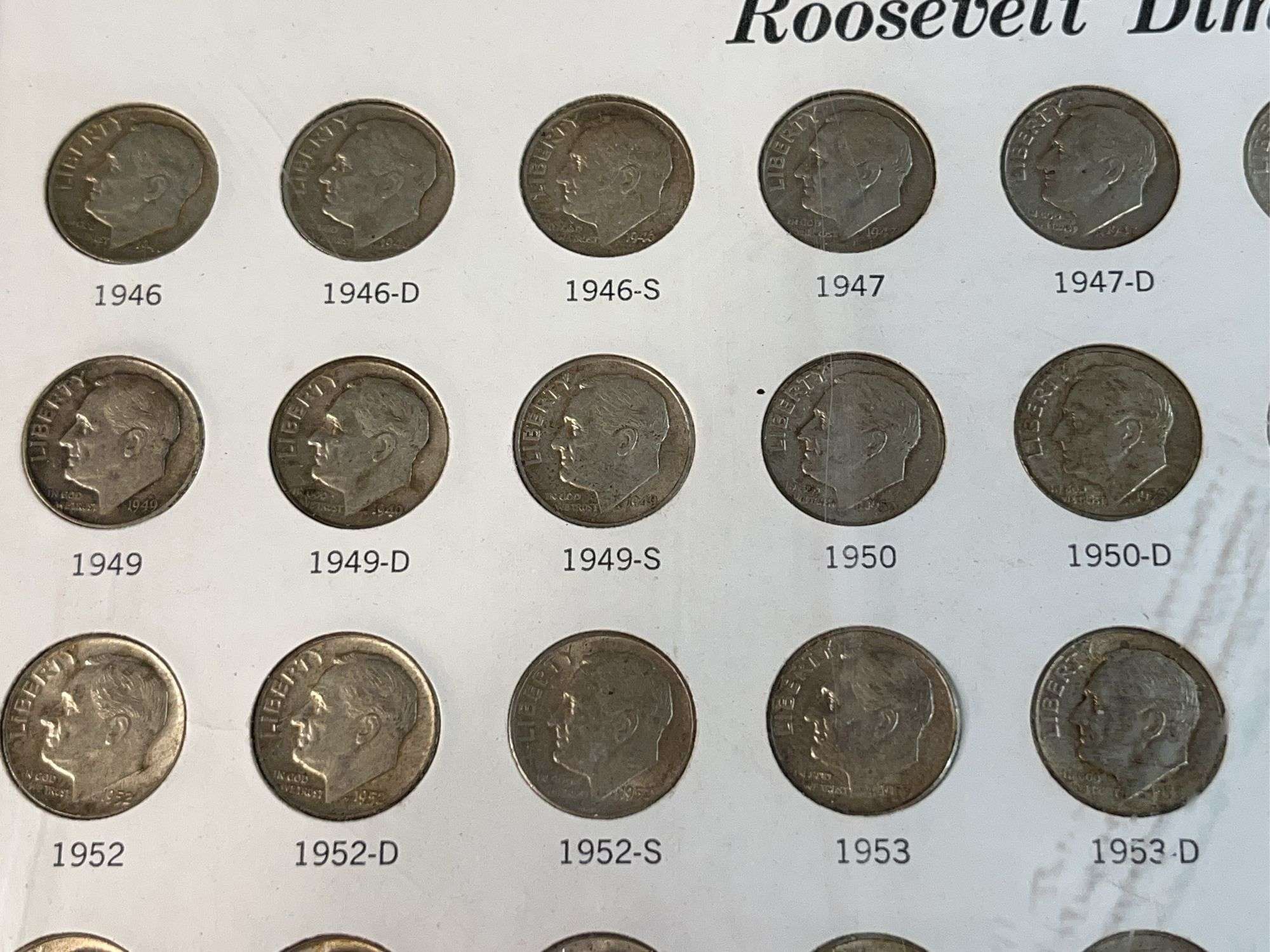 Roosevelt Dime Set, 1884 and 1857 Seated Liberty Dimes