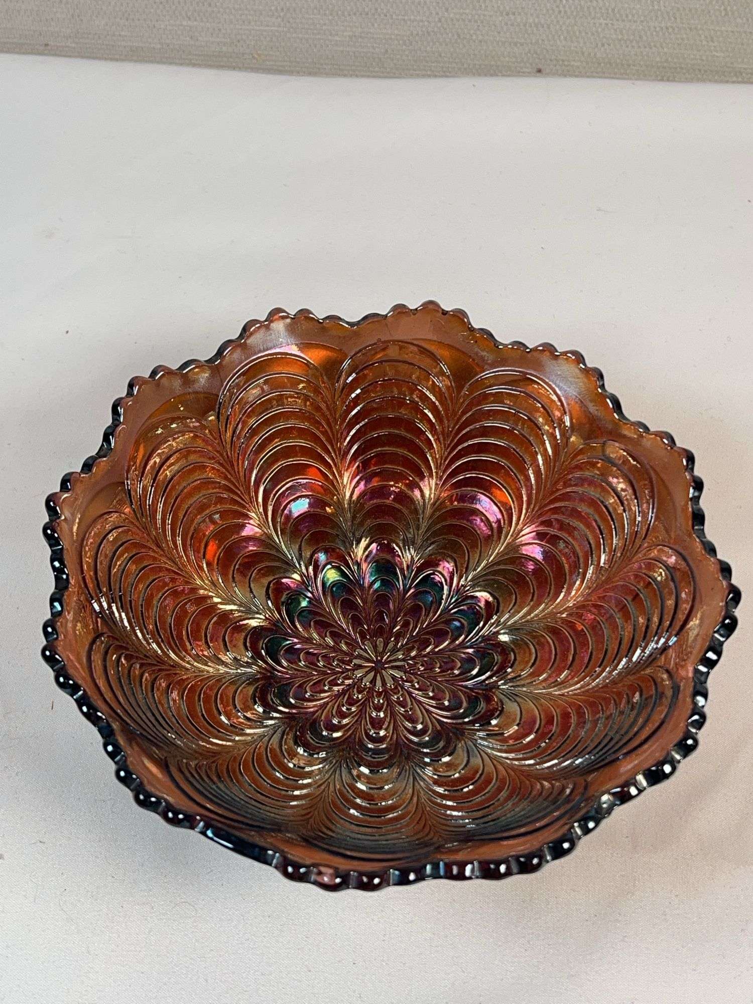 Fenton Marigold Persian Medallion Carnival Bowl