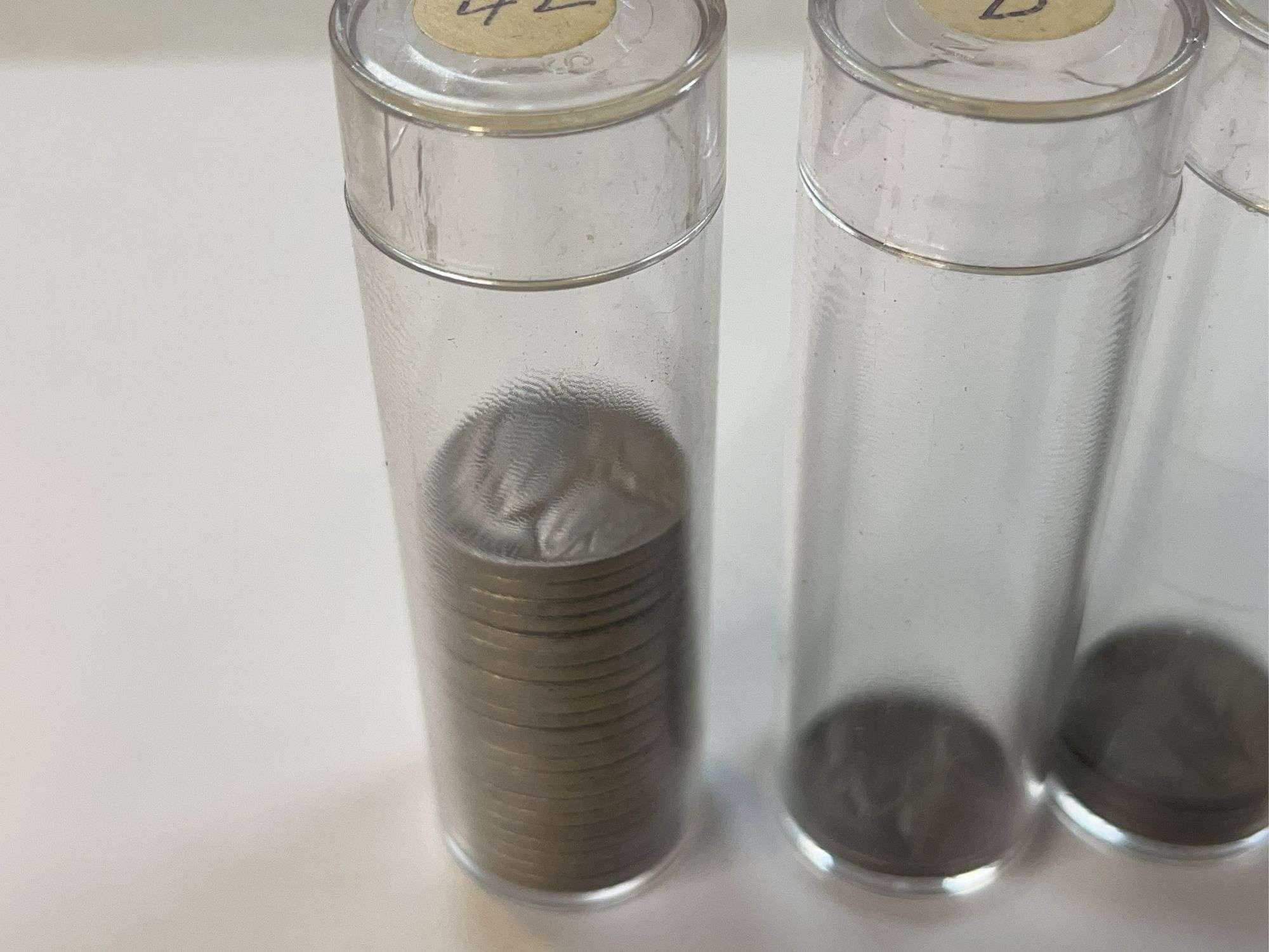 (22) 1942, (1) 1943D, (4) 1944S, (16) 1945D Jefferson Nickels