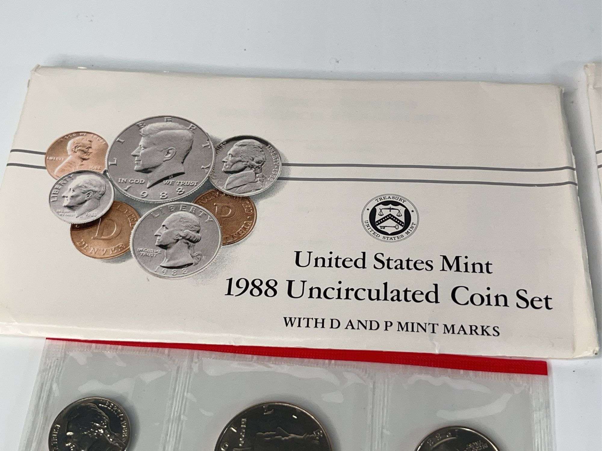 (2) 1988 and 1989 Uncirculated Mint Set