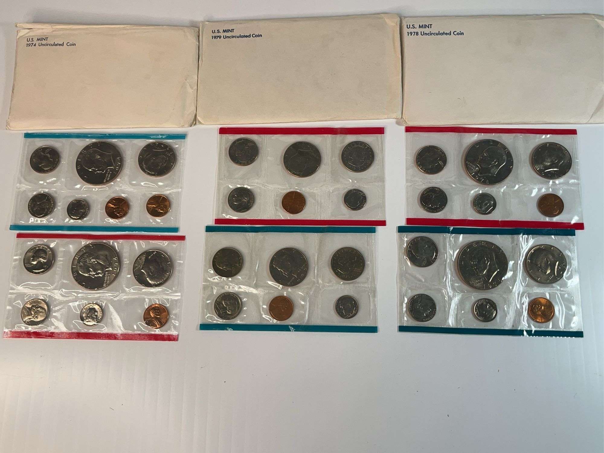 1974, 1978, 1979 Uncirculated Mint Sets