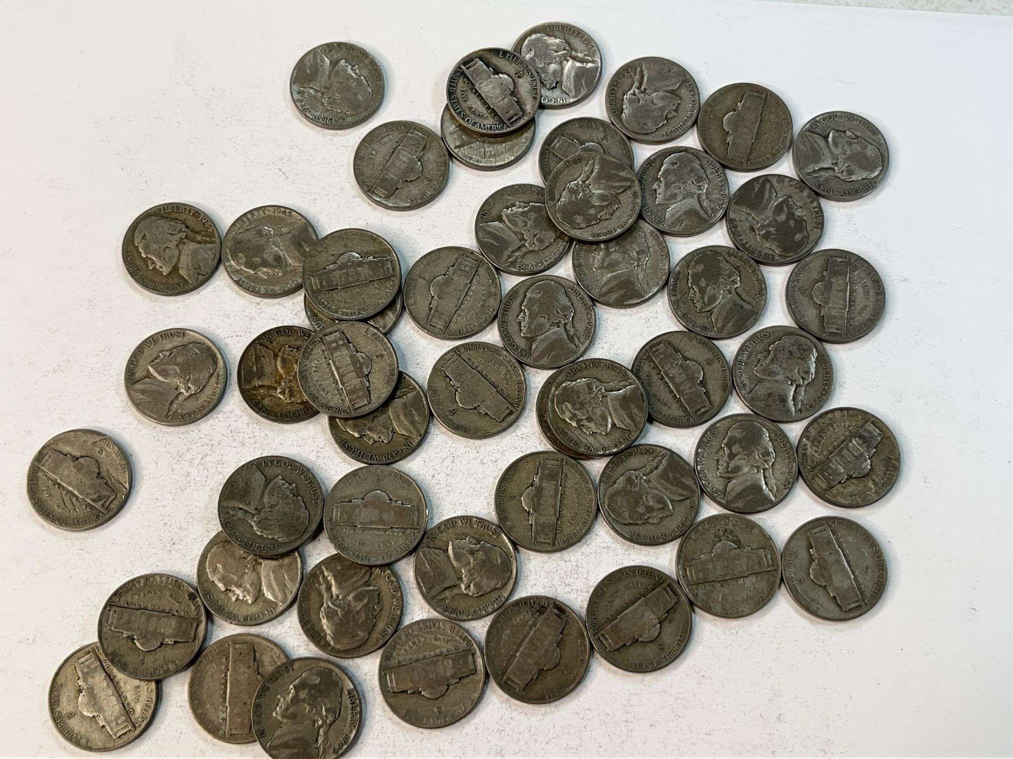 (50) Wartime Jefferson Nickels