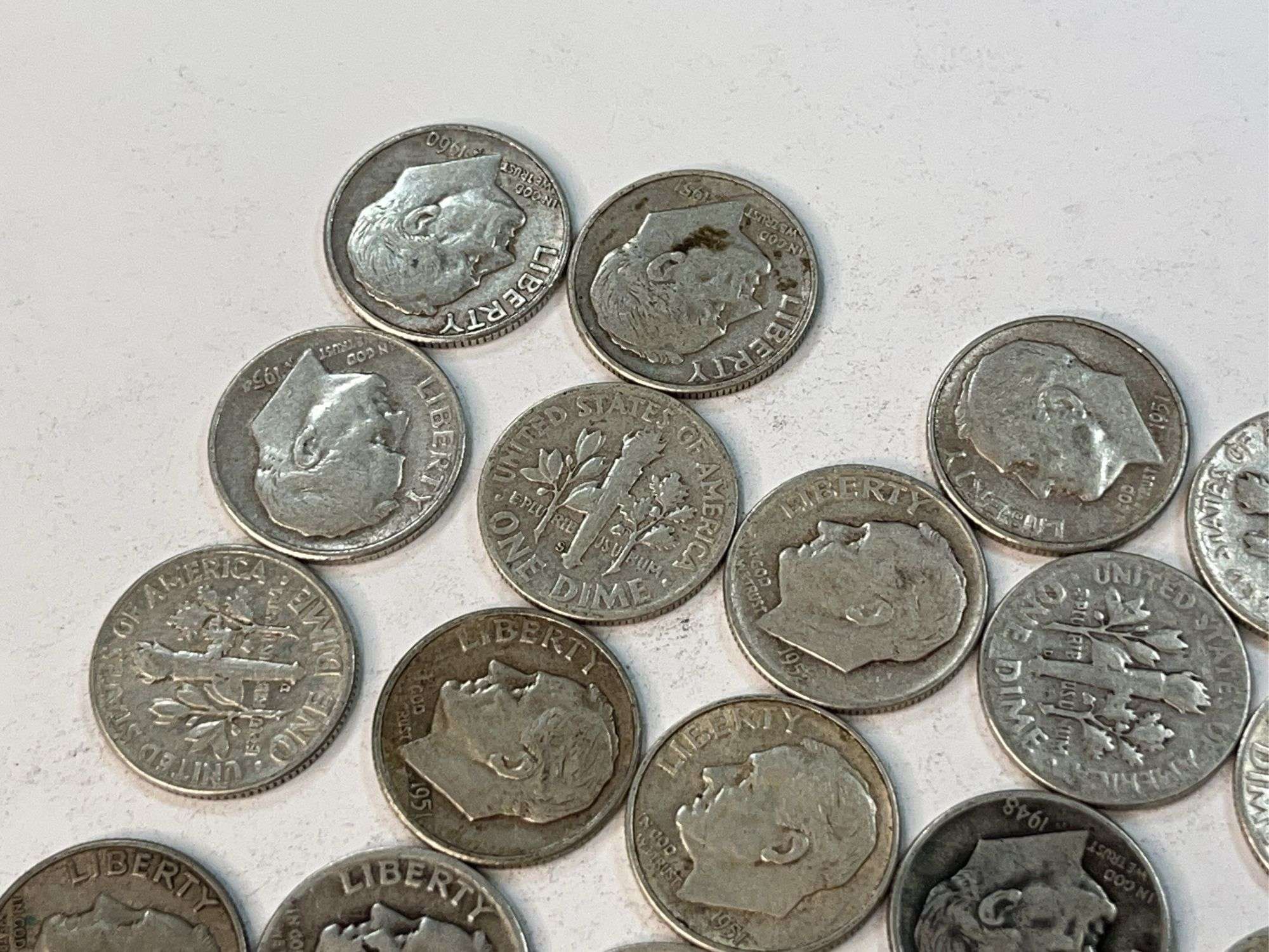 (23) Pre 1965 Roosevelt Dimes