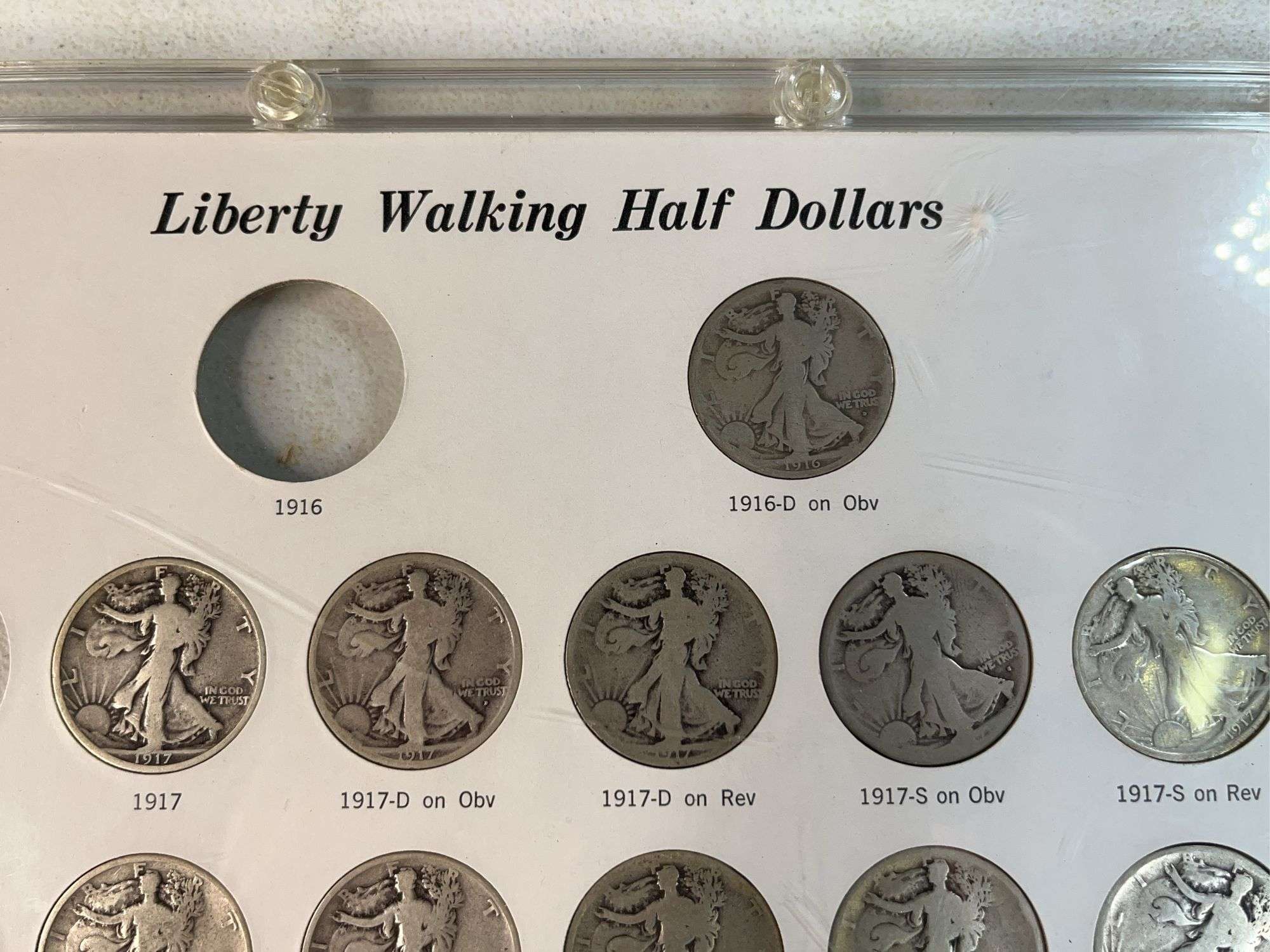 Liberty Walking Halves Set -Missing 1916, 1916-S, 1921, 1921D