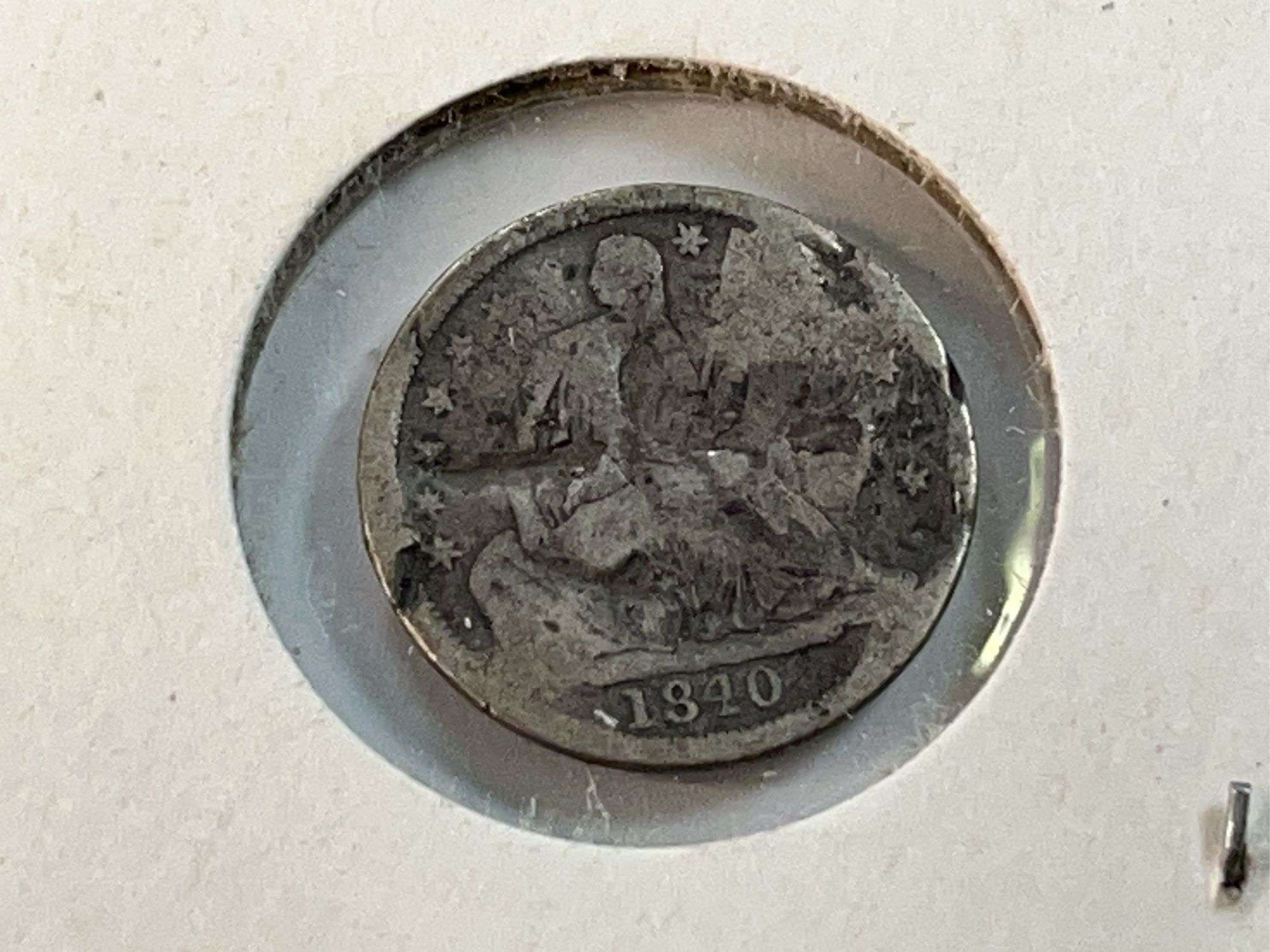 (14) Foreign Coins with Silver Content and 1840 American Coin