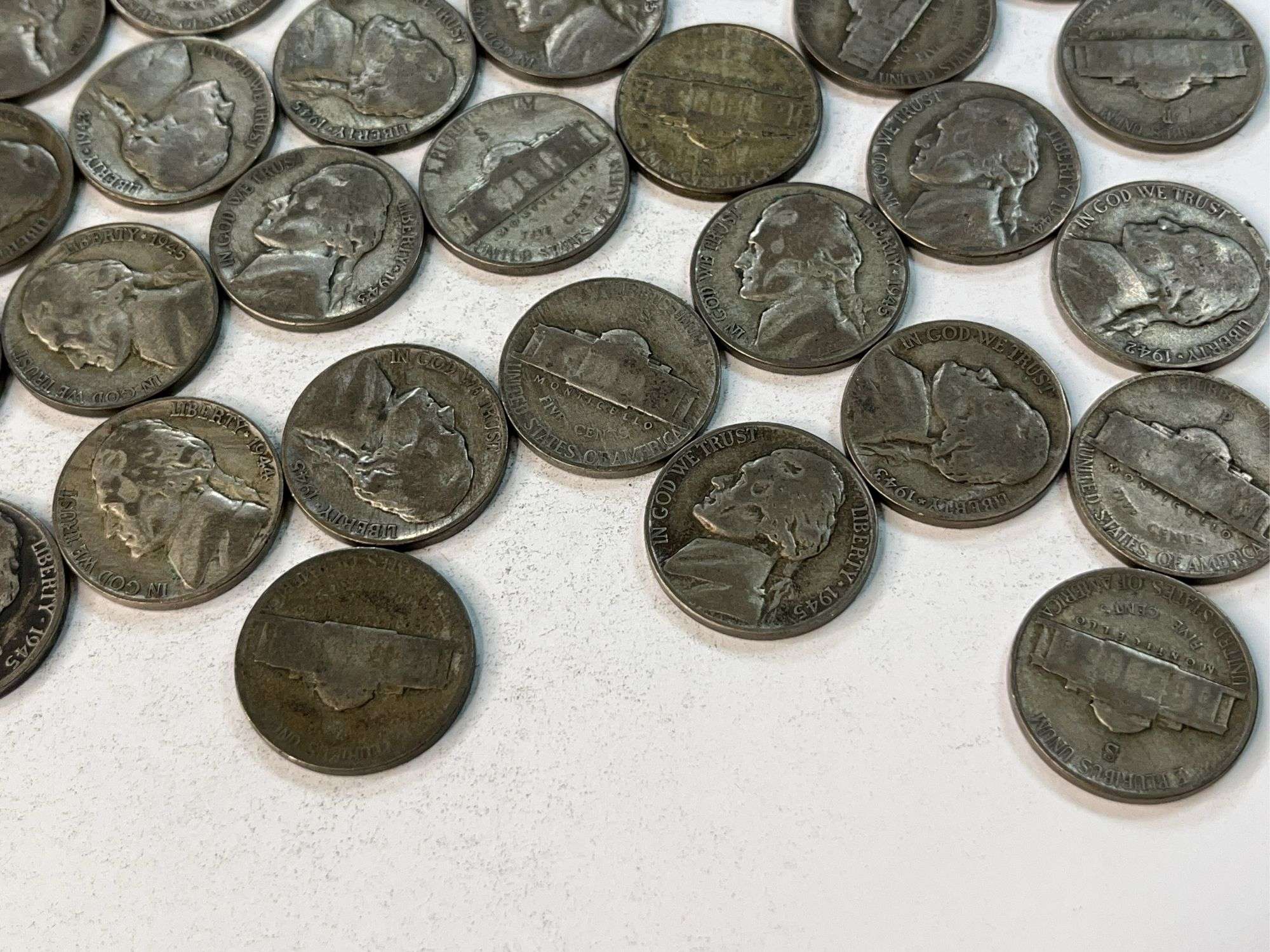 (50) Wartime Jefferson Nickels