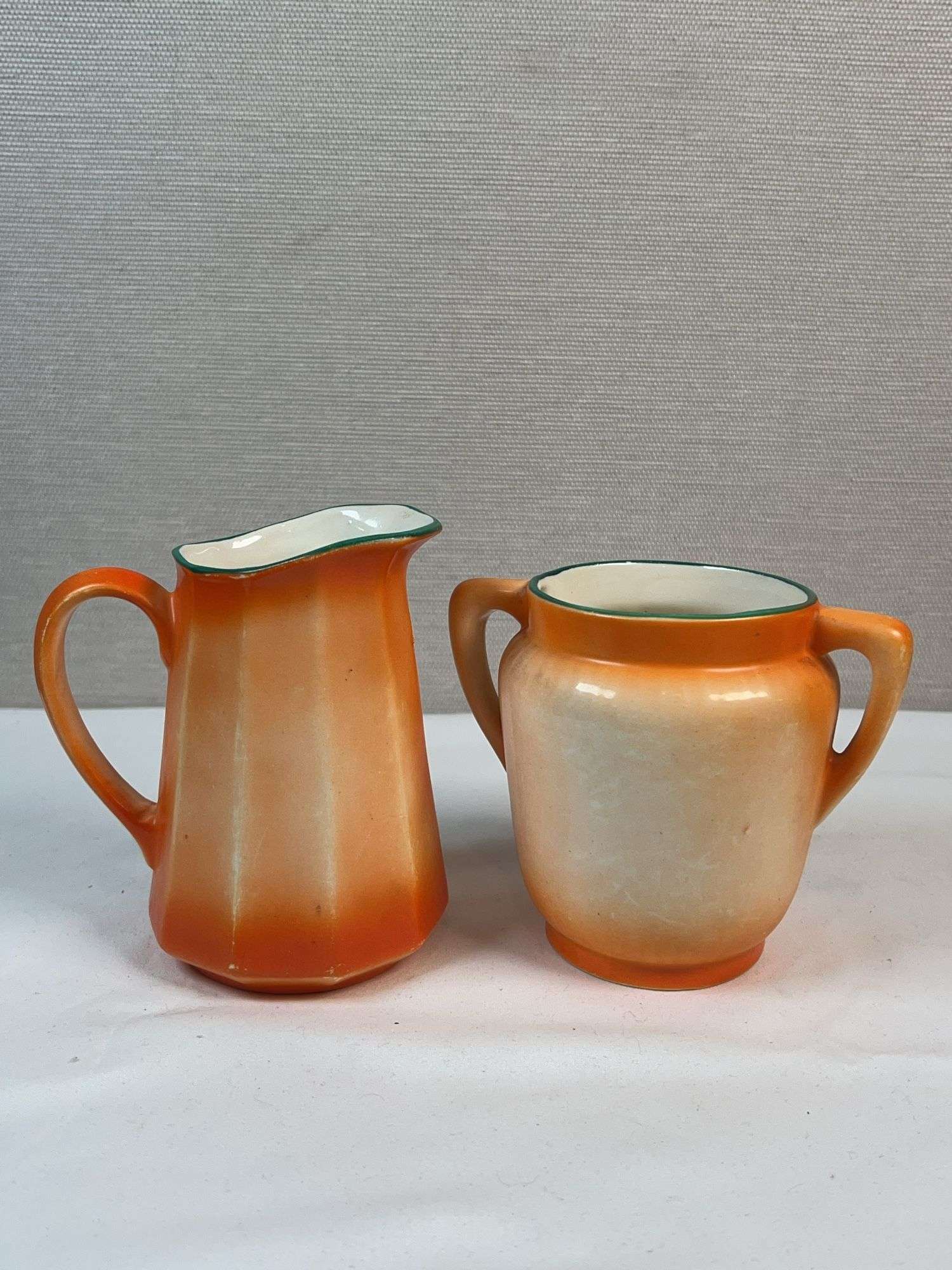 Royal Bayreuth Bavaria Coaching & Fox Hunt Creamer & Sugar