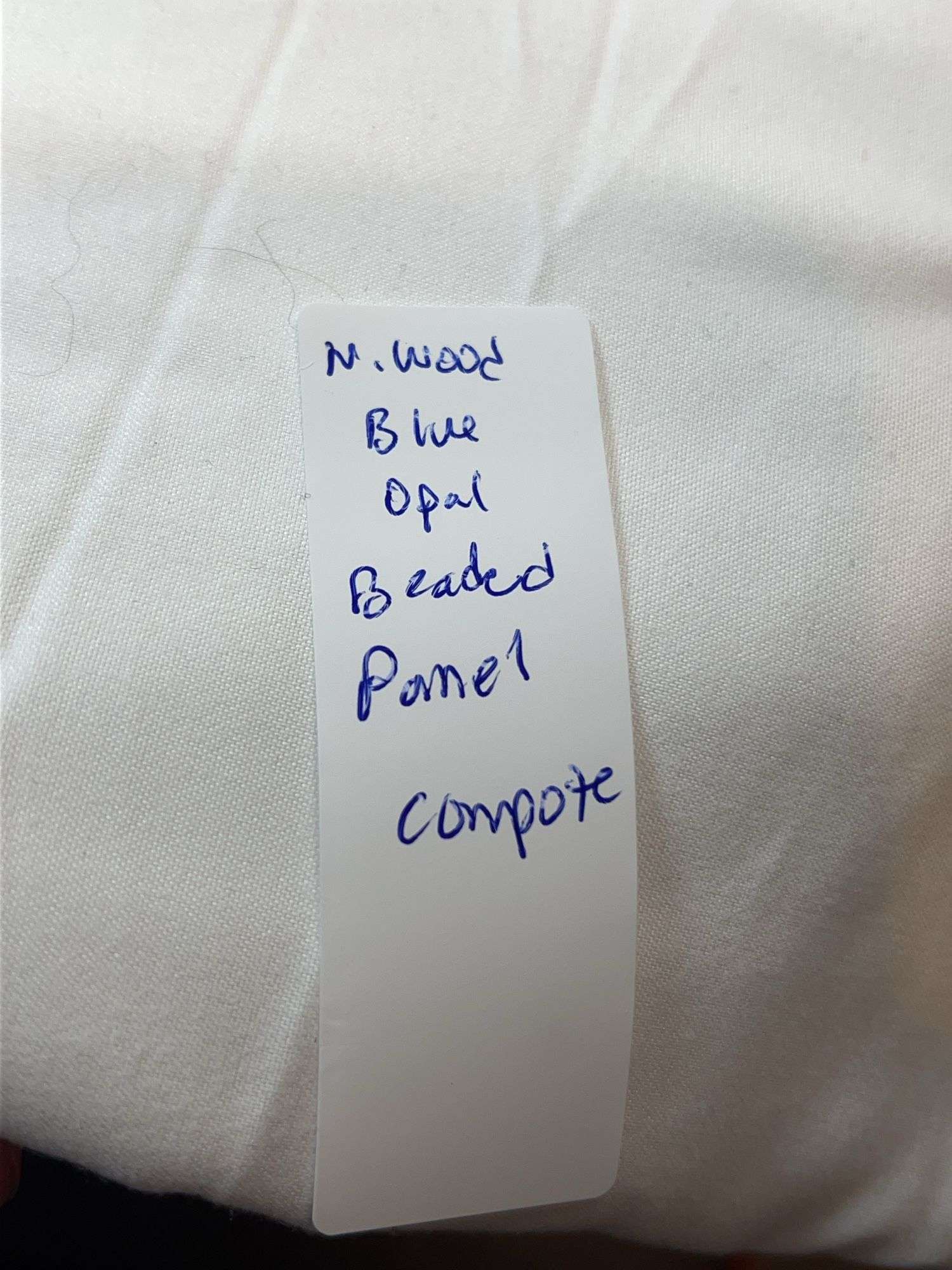 NORTHWOOD BLUE OPAL BEADED PANEL COMPOTE