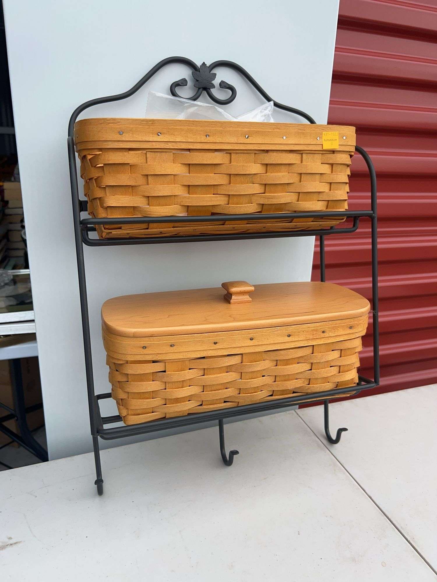 Longaberger Wrought Iron 2-Tier Wall Rack