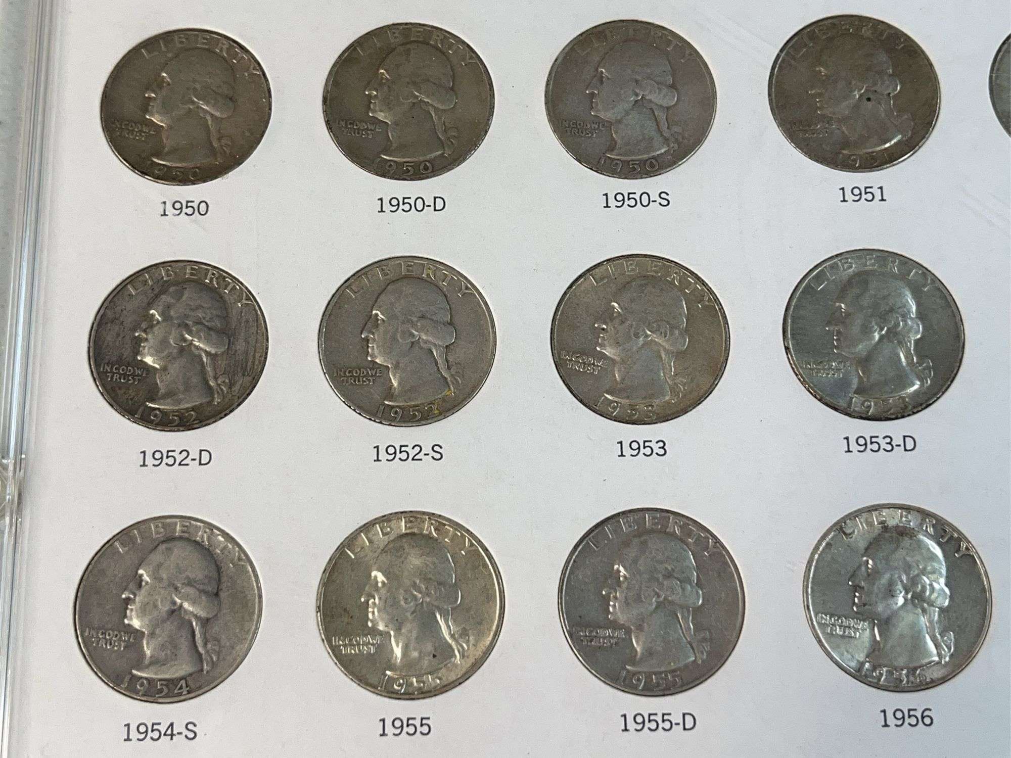 Washington Quarters Set, 1950-1966