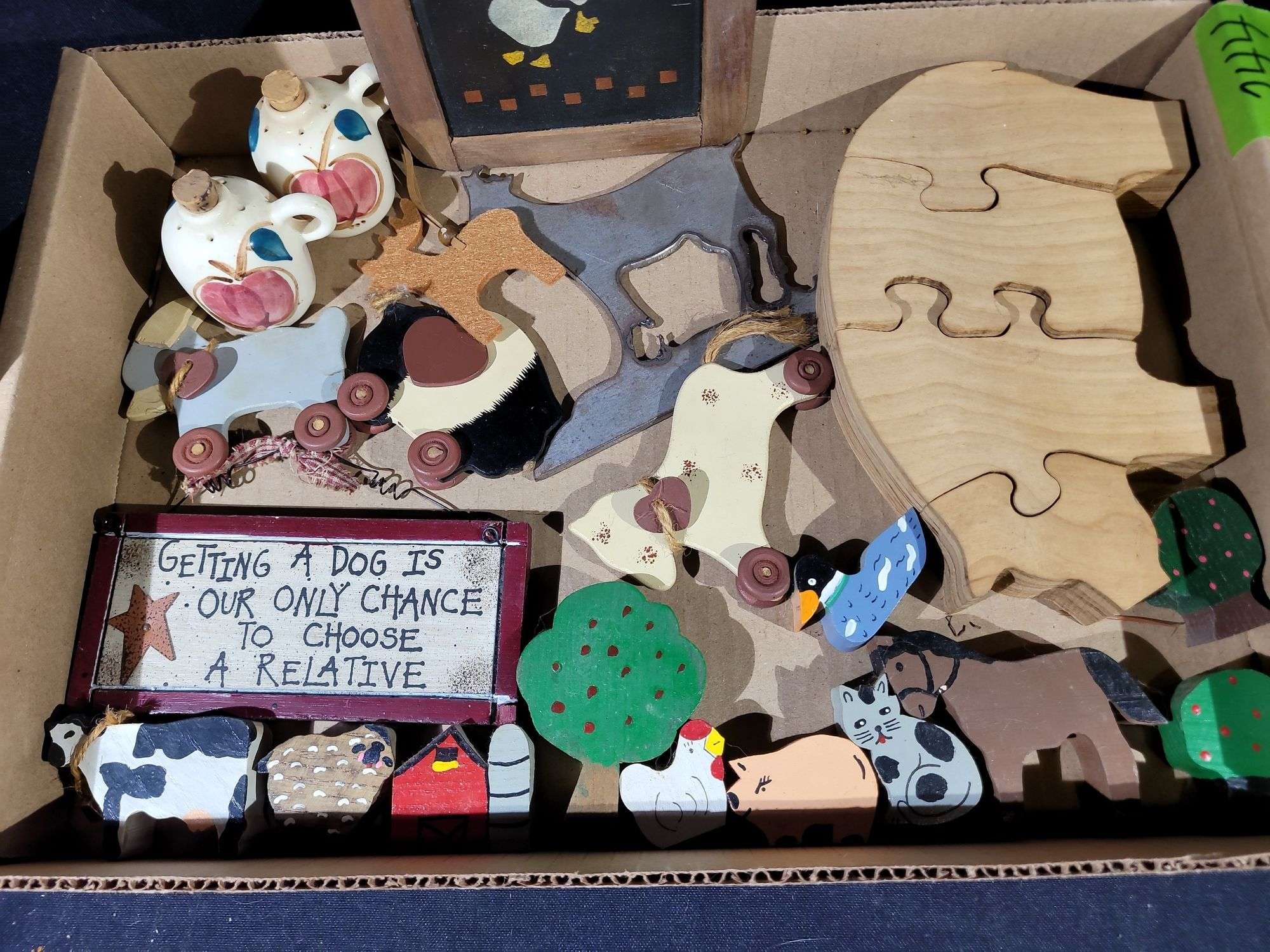 PURINTON POTTERY SALT PEPPERS MOOSE FARM ANIMALS PIG PUZZLE