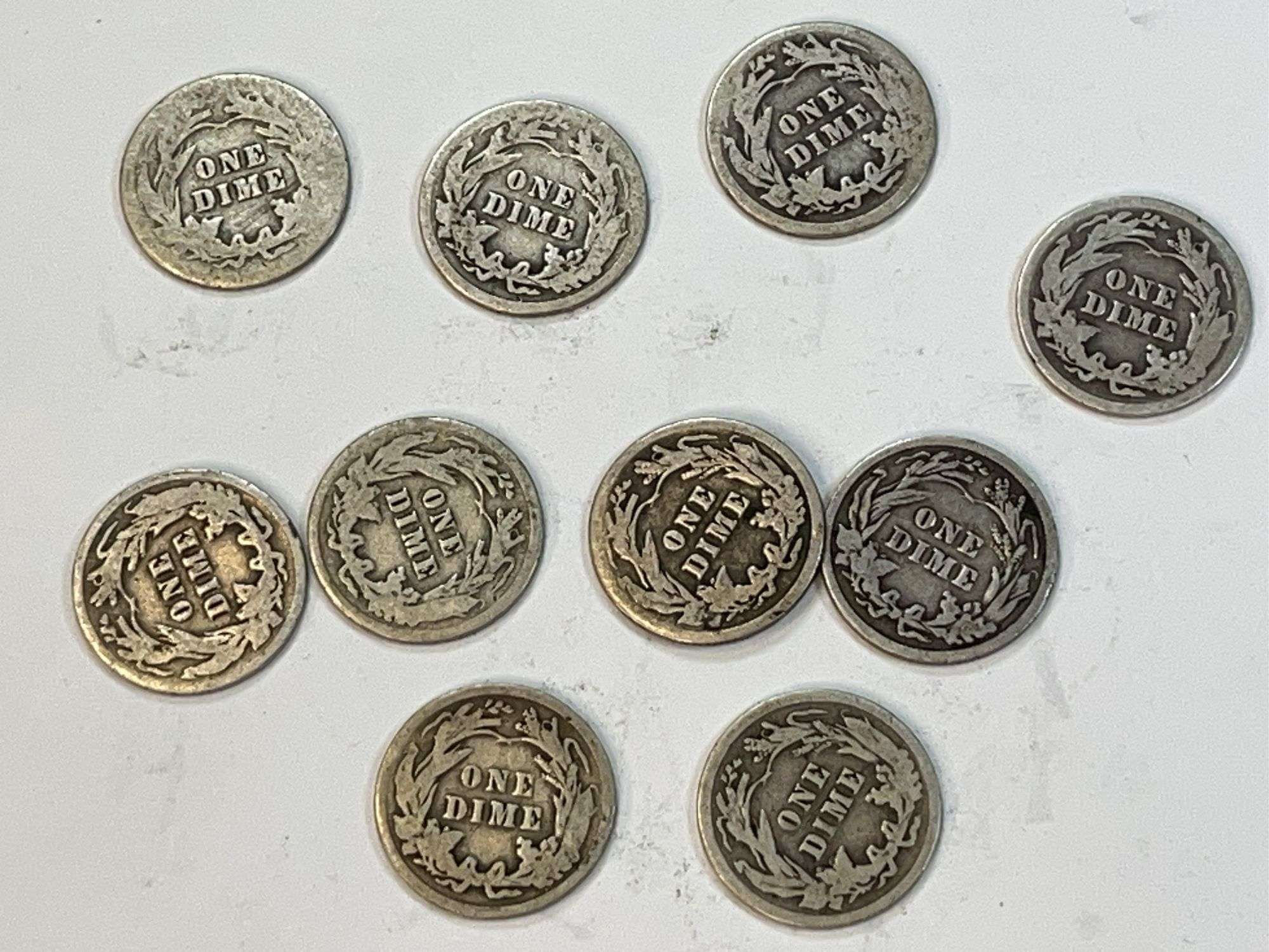 (10) Barber Dimes