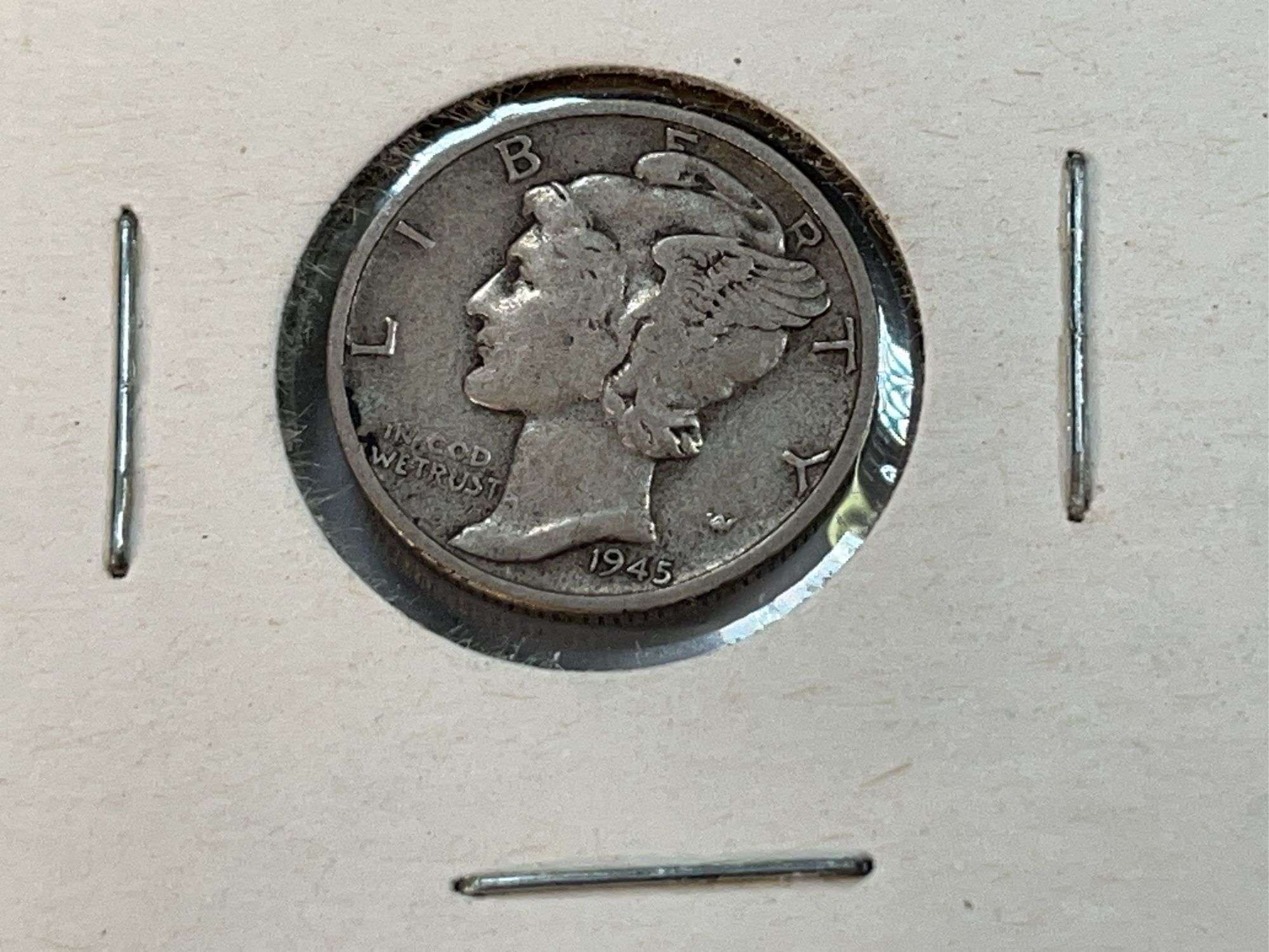 1945 Micro-S Mercury Dime