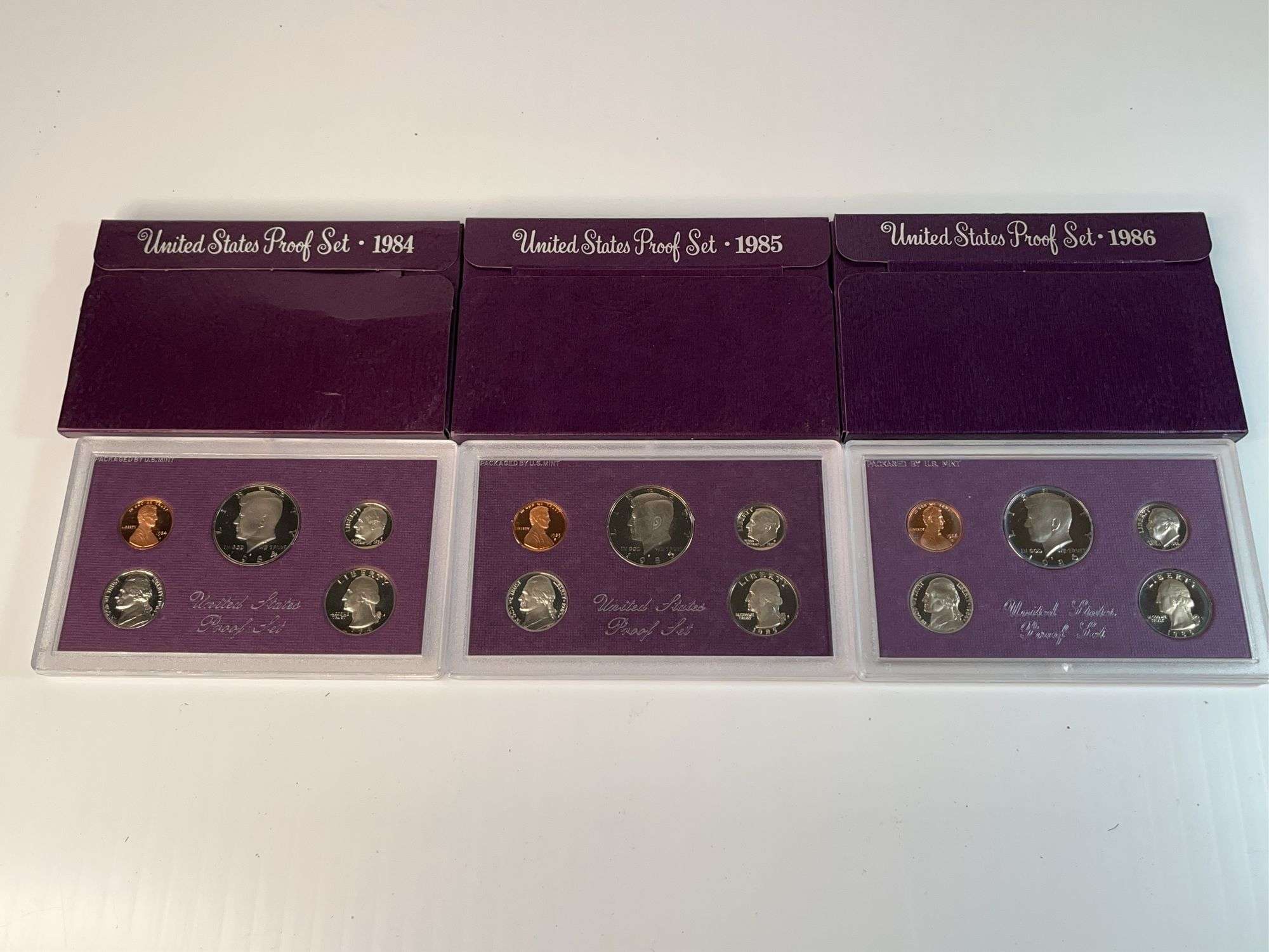 1984, 1985, 1986 US Proof Sets