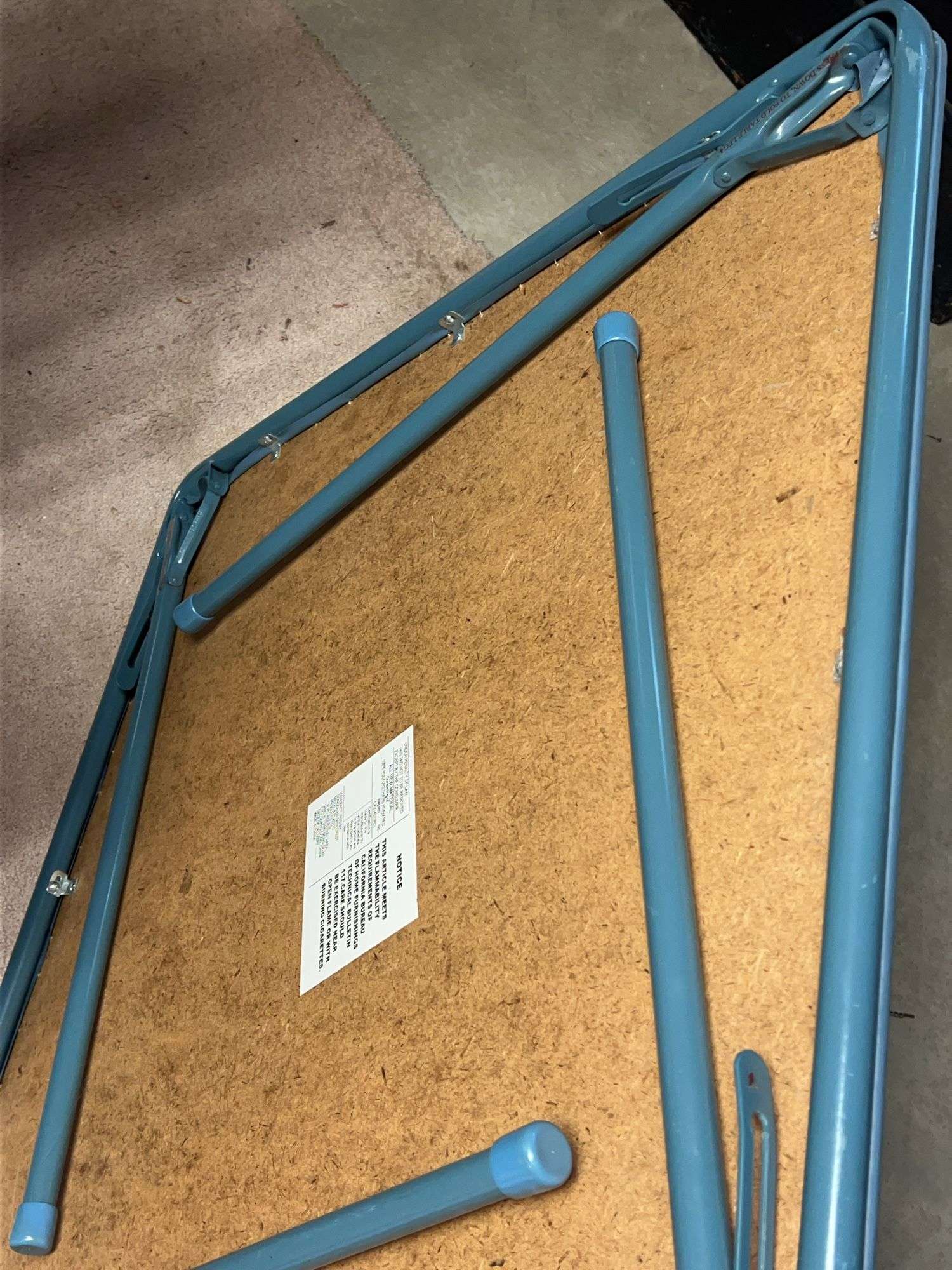 BLUE CARD TABLE & 4 CHAIRS - Kaufman Realty & Auctions