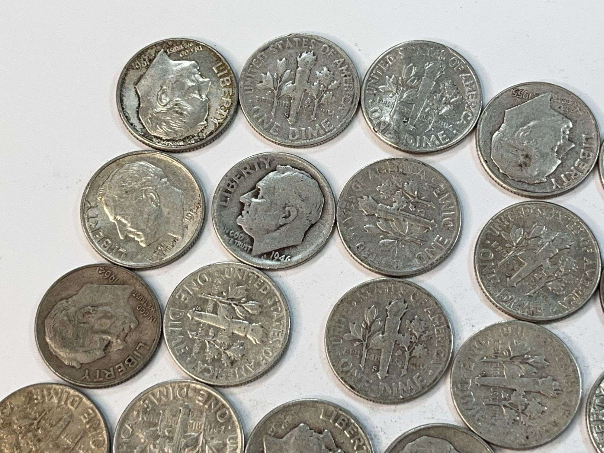 (30) Pre 1965 Roosevelt Dimes