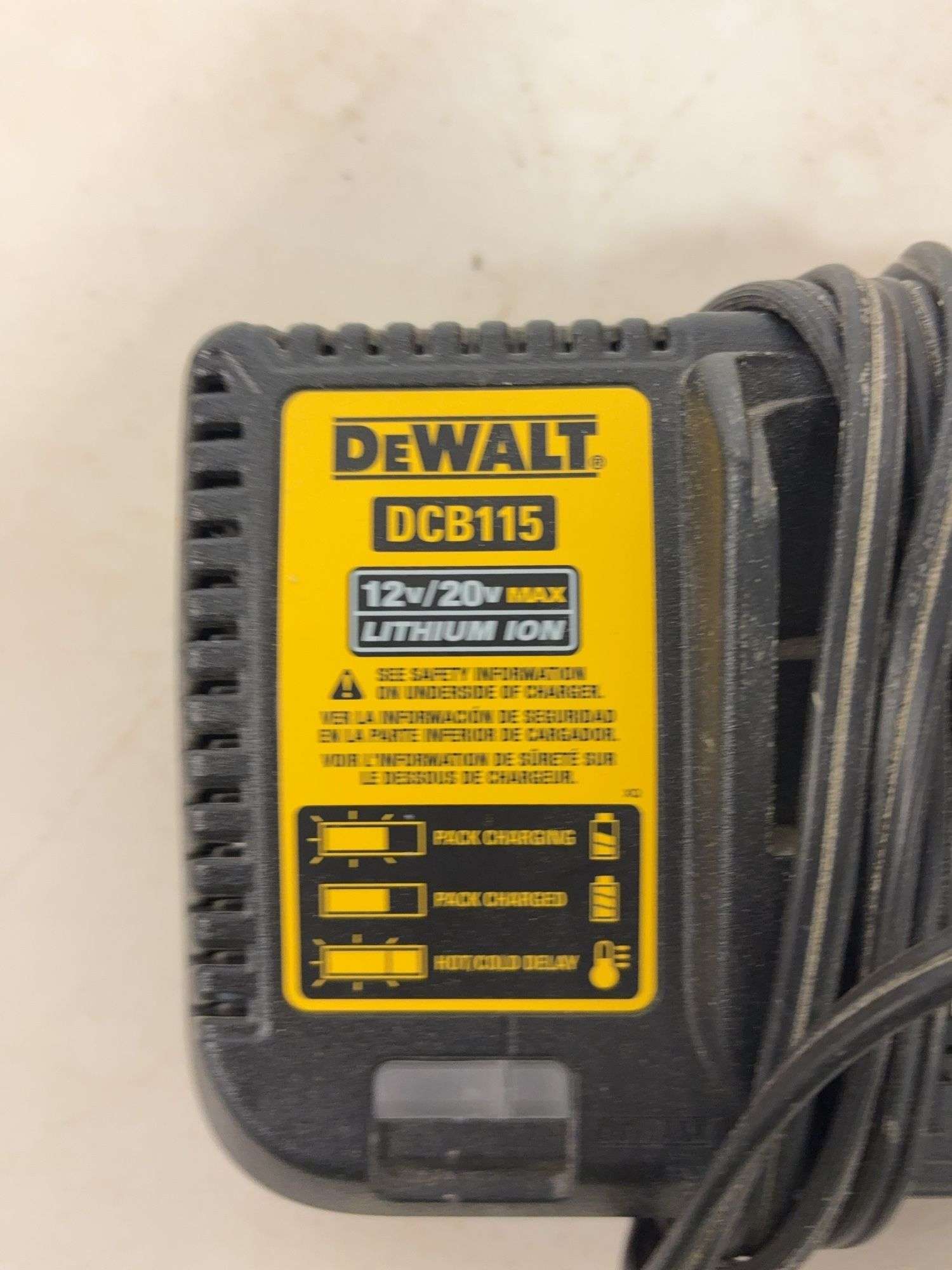 DeWalt cordless band saw, band saw blade and battery charger