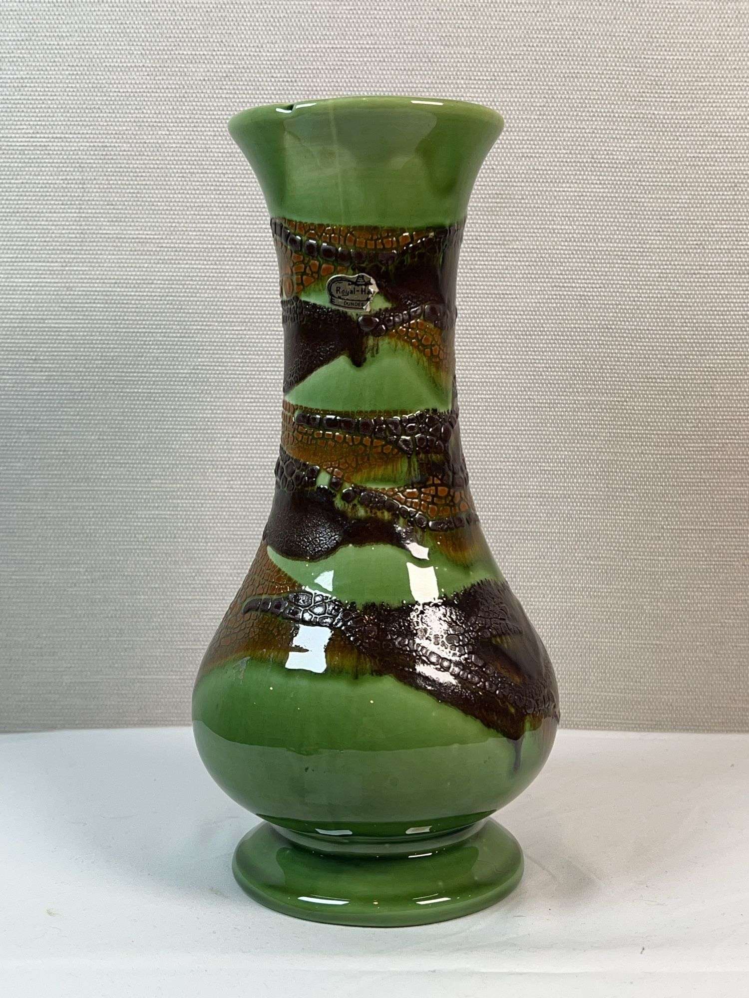 Royal Haeger Green Painted Vase