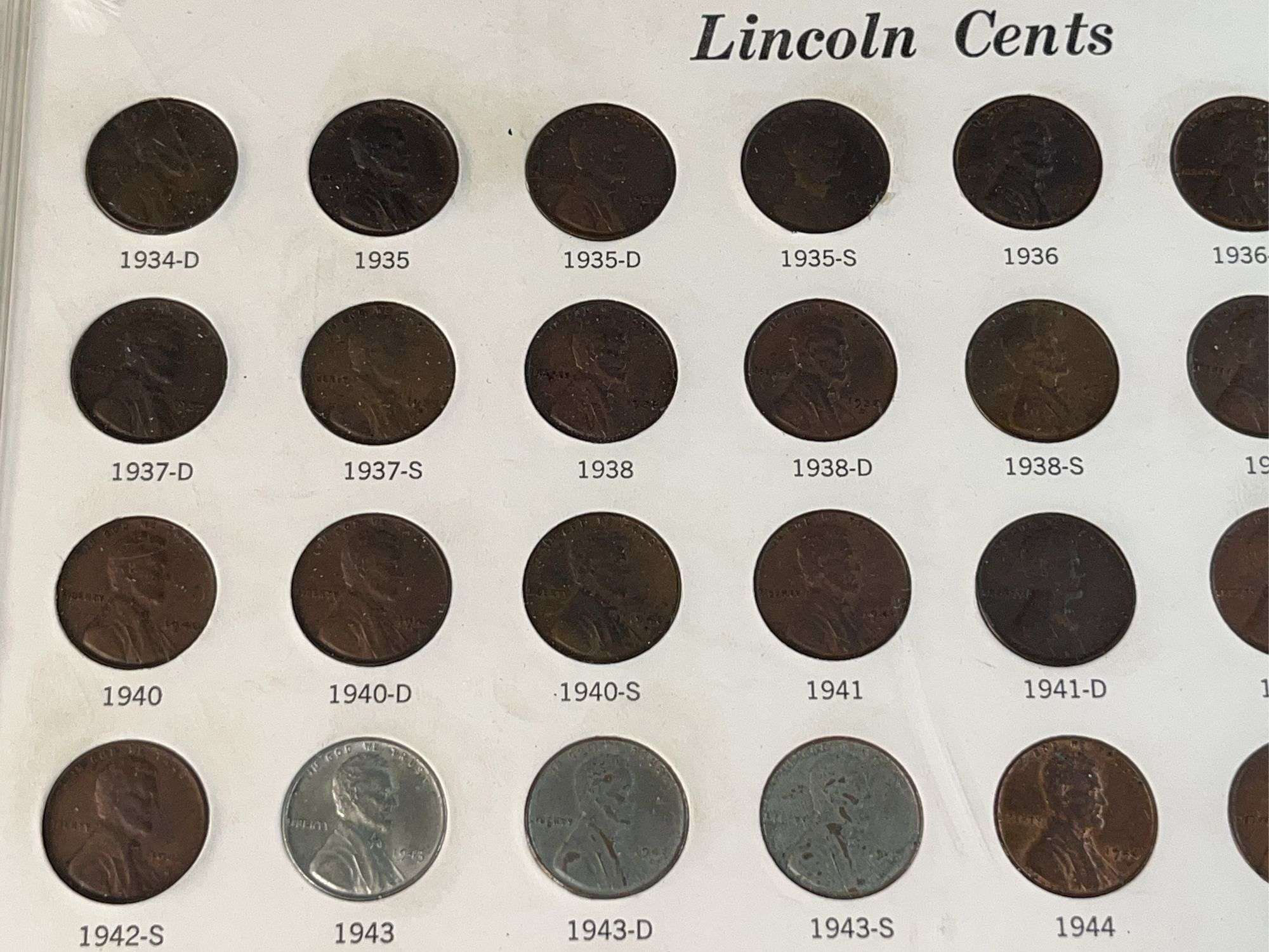 Lincoln Cents Set, 1934-1958