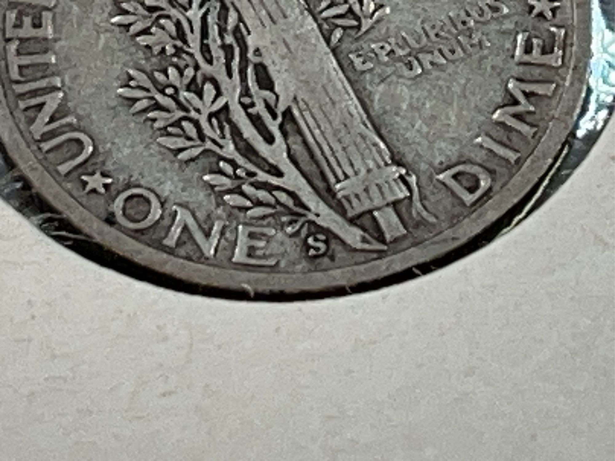 1945 Micro-S Mercury Dime