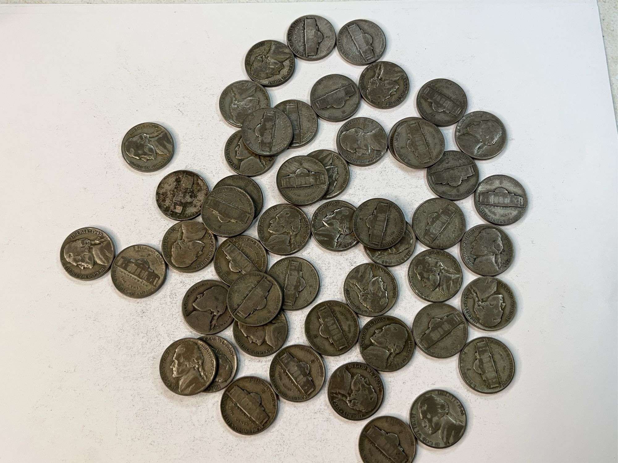 (50) Wartime Jefferson Nickels