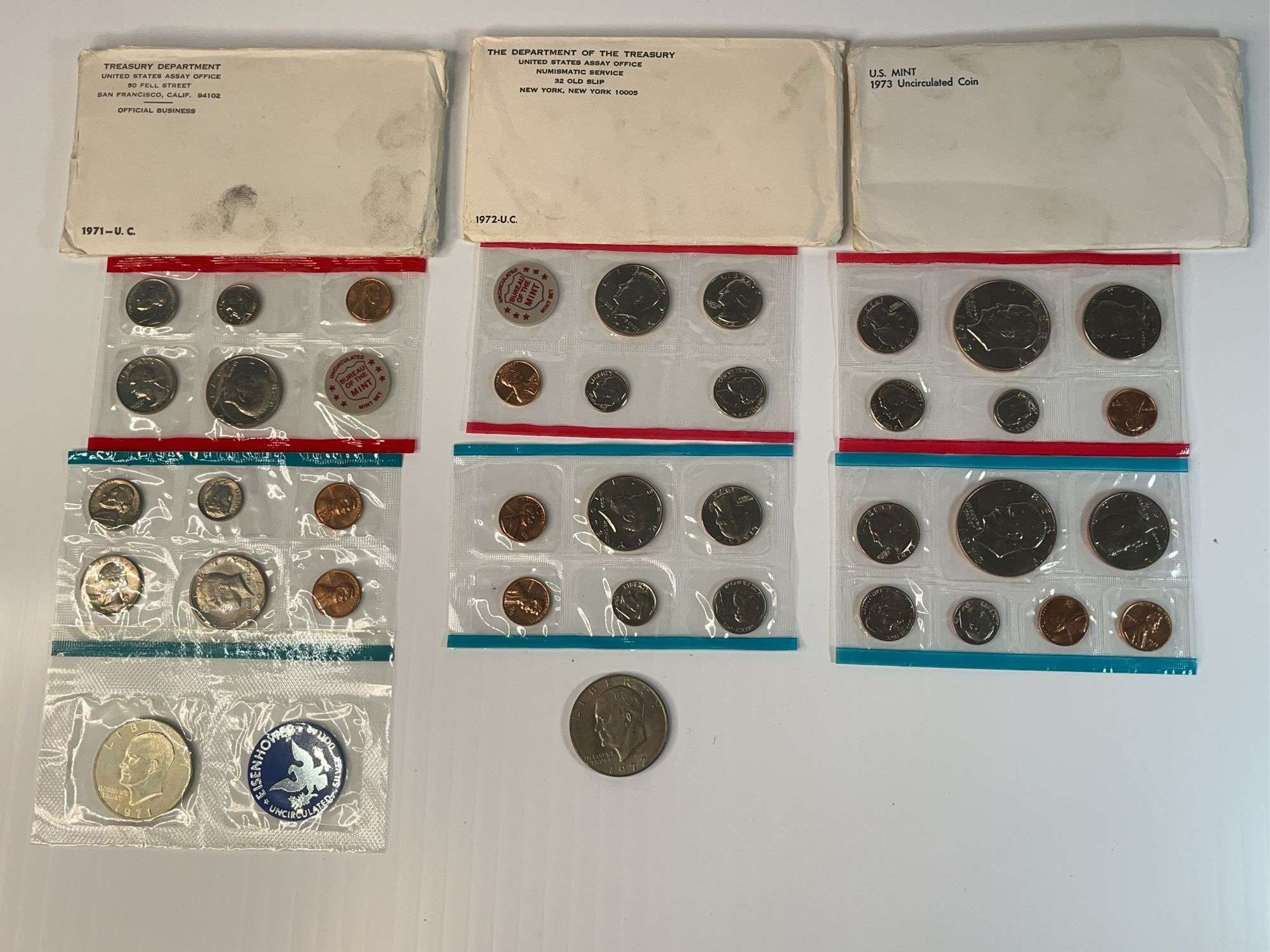 1971, 1972, 1973 Uncirculated Mint Sets
