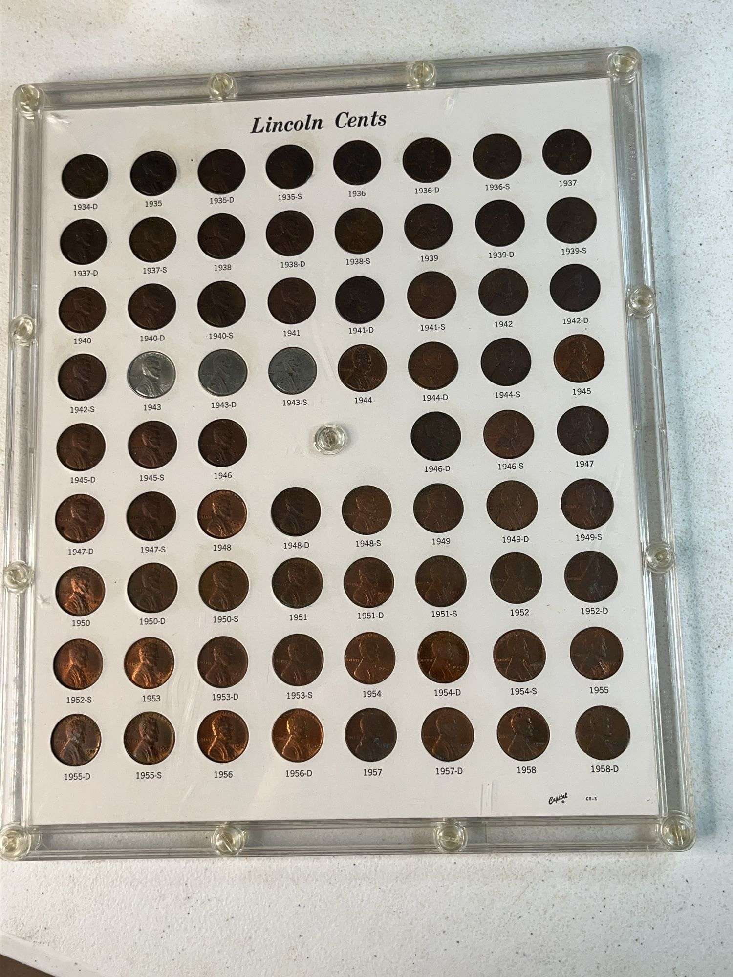 Lincoln Cents Set, 1934-1958