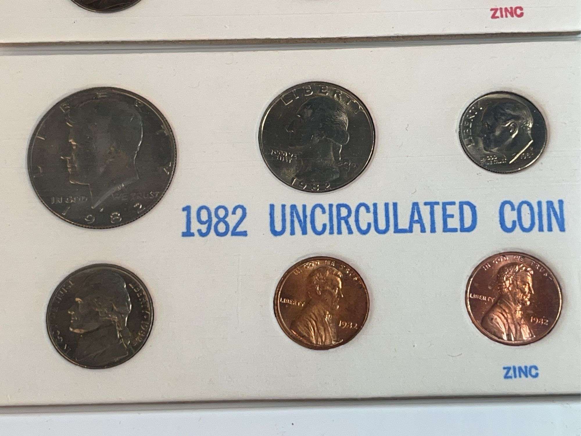 1980, 1981, 1982 Uncirculated Mint Sets