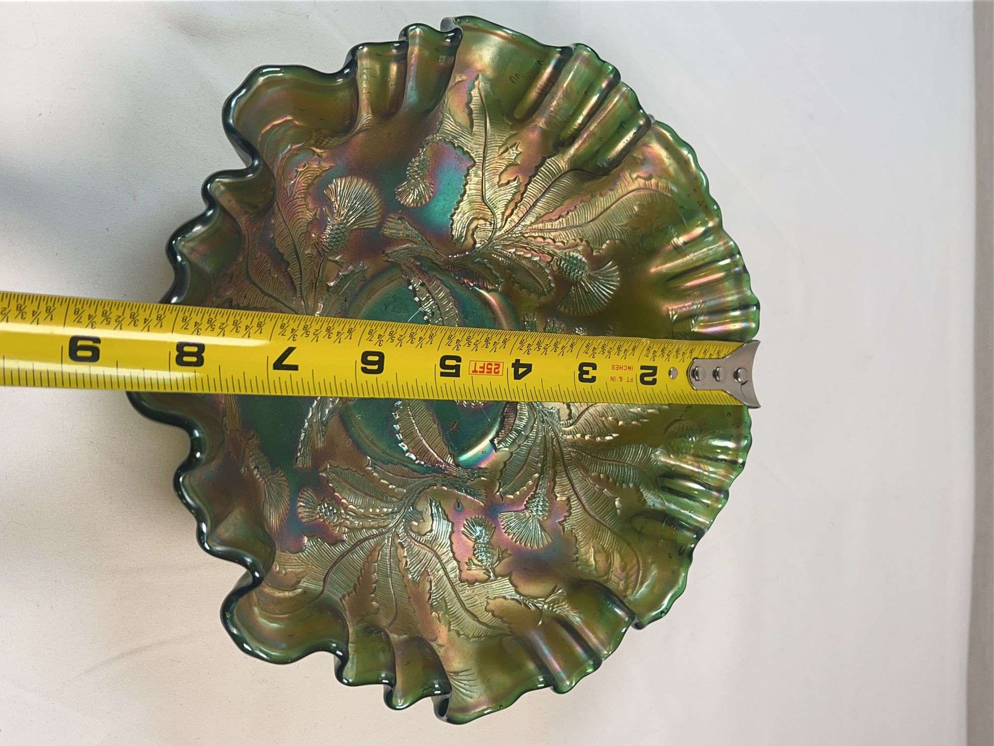 FENTON CARNIVAL GLASS THORN PATTERN BOWL