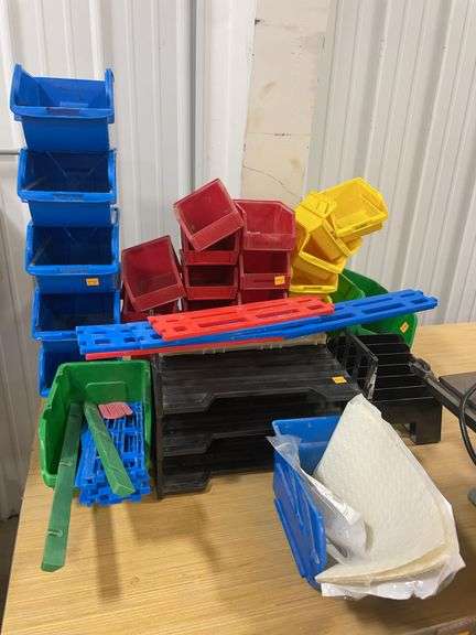 Large lot of nuts & bolts organizers, file organizers & misc.