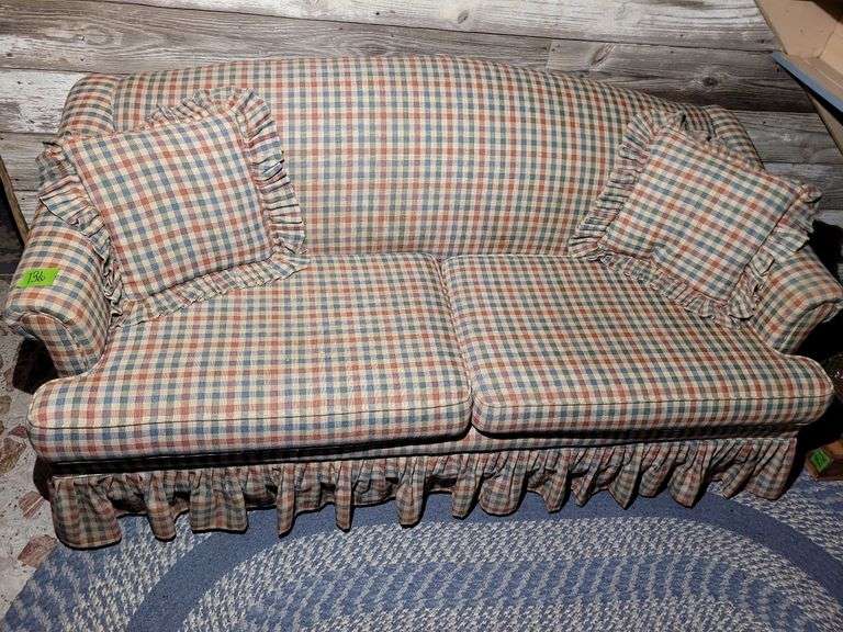 UPHOLSTERED COUCH ( in basement)