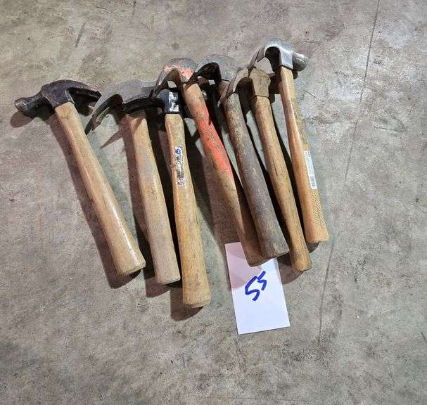 LOT OF 7 CLAW HAMMERS