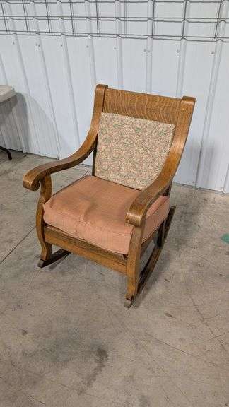 Antique wooden rocking chair