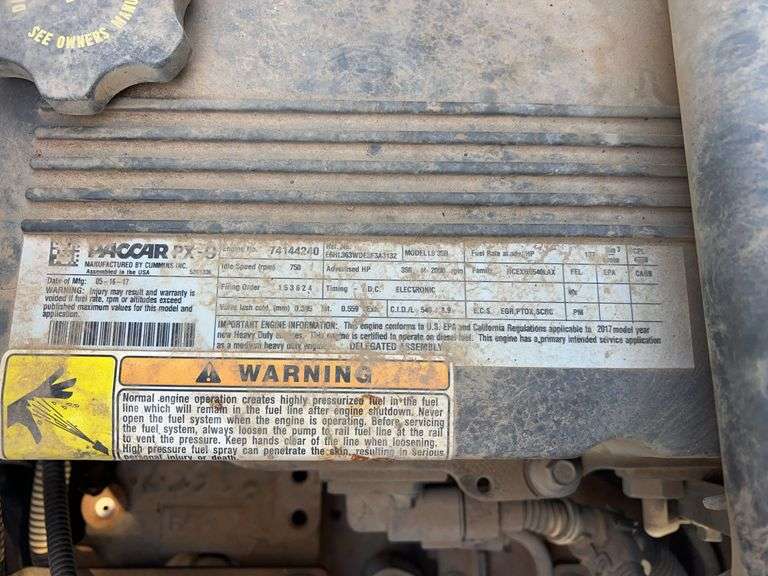 2018 Peterbilt PB348 showing 35,437 mi, 6,164 hrs - runs