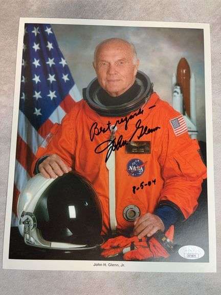 John Glenn Signed 8x10 NASA Photo - JSA