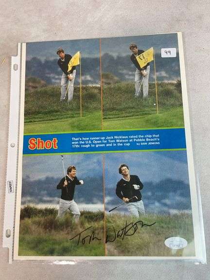 Tom Watson Signed Sports Illustrated Page - JSA