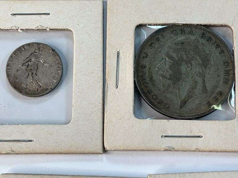 (14) Foreign Coins with Silver Content and 1840 American Coin