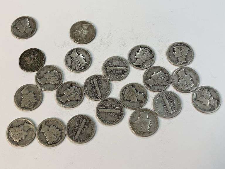 (22) Mercury Dimes