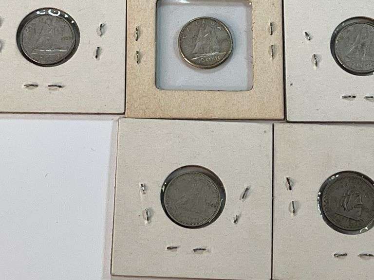 (14) Canadian Silver Dimes