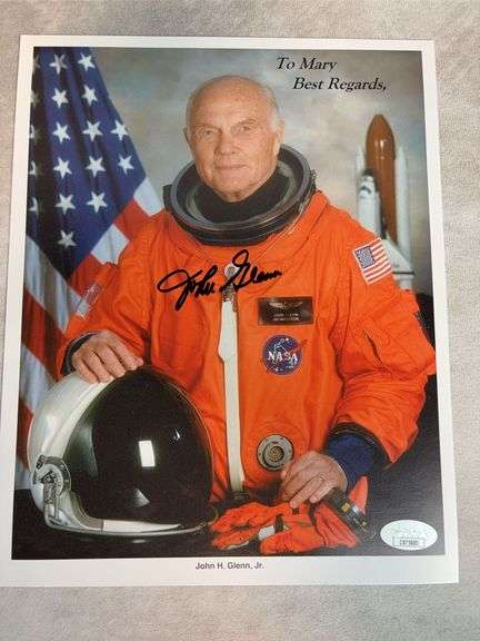 John Glenn Signed 8x10 NASA Photo - JSA