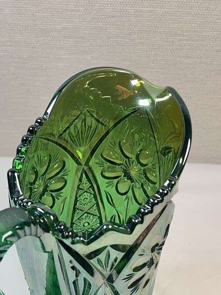 Mosser Emerald Green “Daisy & Fern” Tankard Pitcher