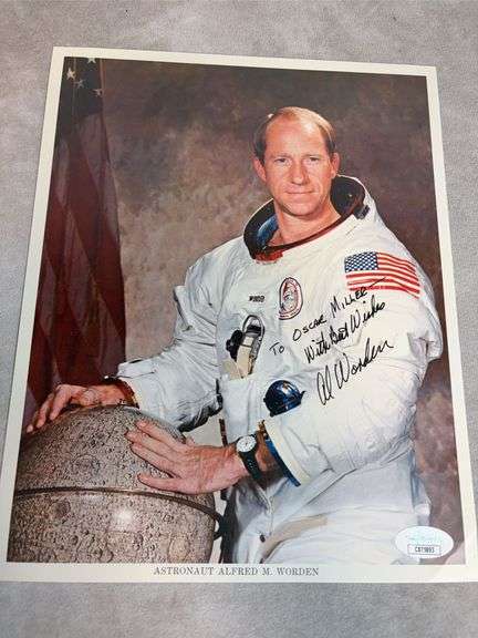 Al Worden Signed 8x10 NASA Photo - JSA