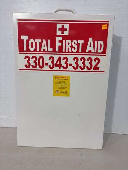 Total first aid kit complete with bandaids, medical tape and more