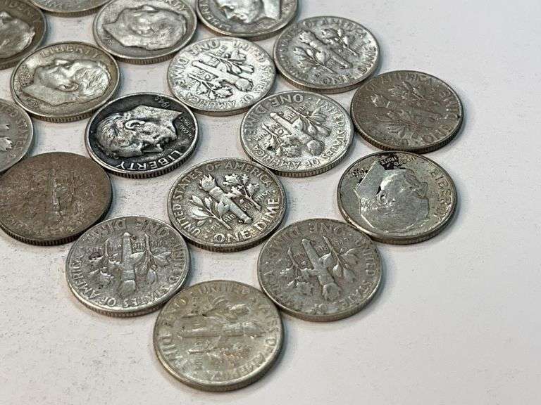 (23) Pre 1965 Roosevelt Dimes